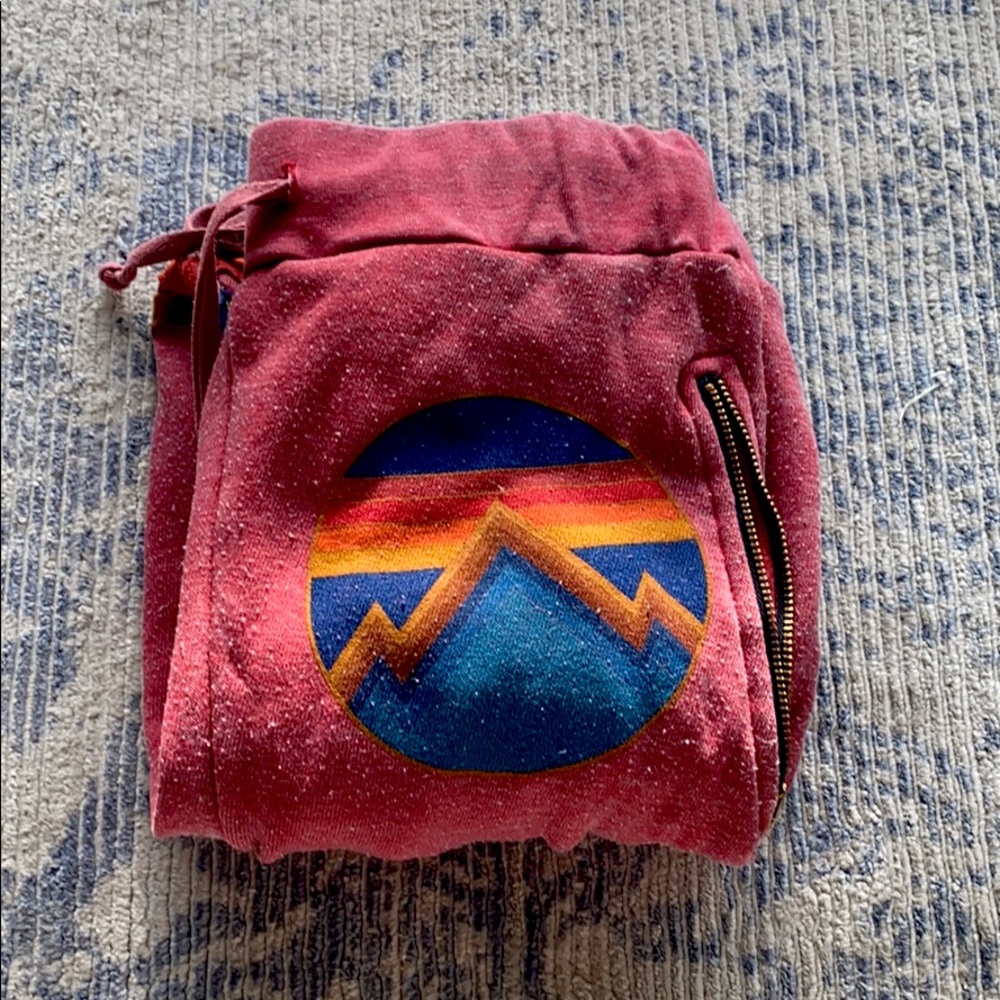 Aviator Nation Mountain Rainbow Stripe Sweatpants